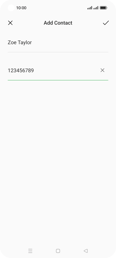 Press the confirm icon.
