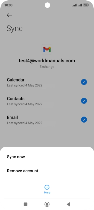 Press Remove account.