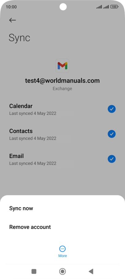 Press Remove account.