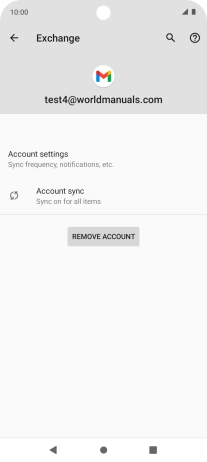 Press REMOVE ACCOUNT.