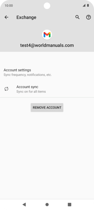 Press REMOVE ACCOUNT.