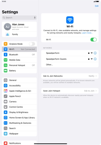 Press the required Wi-Fi network and key in the password for the Wi-Fi network. Press the required Wi-Fi network and key in the password for the Wi-Fi network.