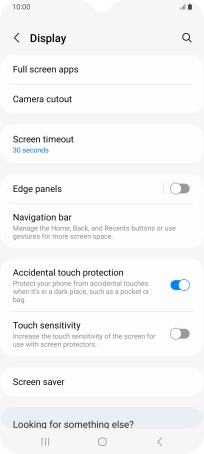 Press Screen timeout.
