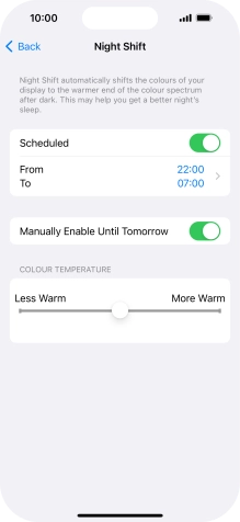 Press and drag the indicator below 