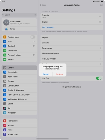 Press Continue. Press Continue.