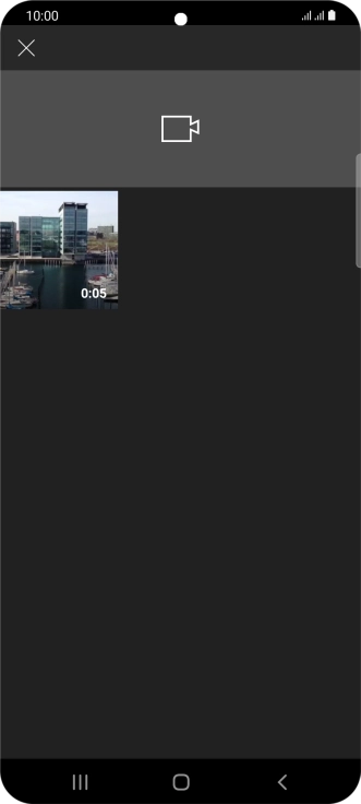Press the required video clip.