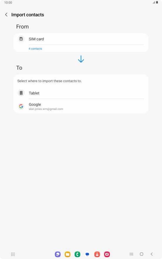 Press the required Google account.