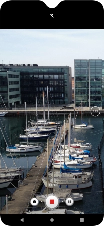 Press the stop icon to stop recording.