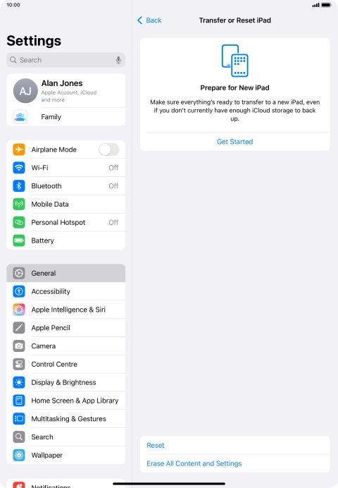 Press Reset. Press Reset.