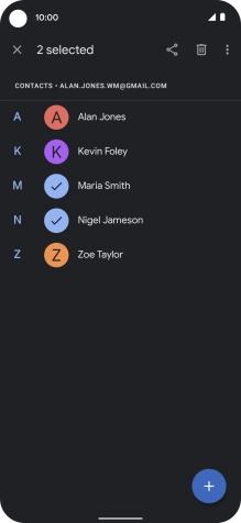 Press the menu icon.