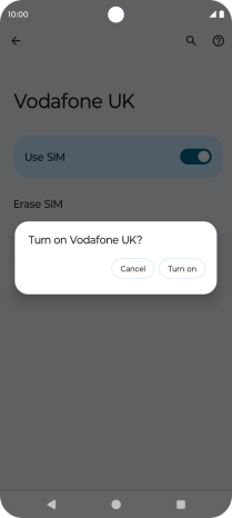 Press Turn on. Press Turn on.