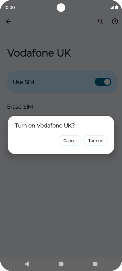 Press Turn on. Press Turn on.