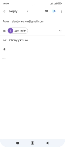 Write the required text and press the send icon.