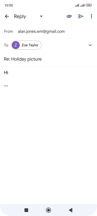 Write the required text and press the send icon.