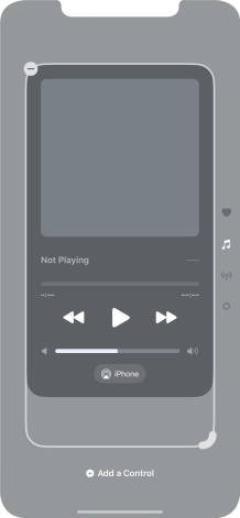 Press the remove icon on the required Control Centre page to remove it from Control Centre.