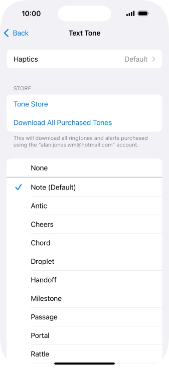 Press the required message tones to hear them.