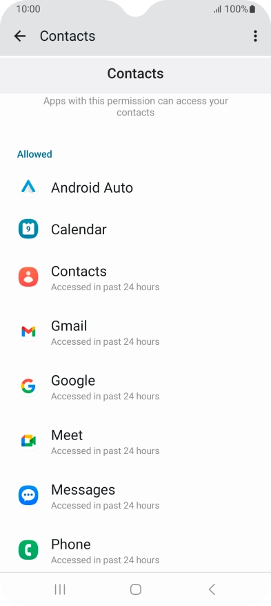 Press the required app.