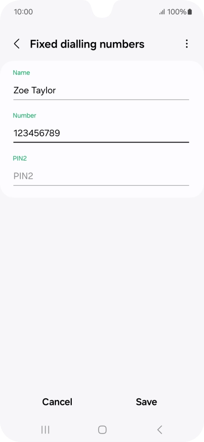 Press PIN2 and key in your PIN2. The default PIN2 is 1111.