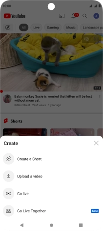 Press Upload a video.