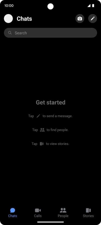 Press the new message icon.