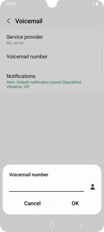 Key in +447836121121 and press OK.