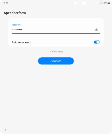 Key in the password for the Wi-Fi network and press Connect. Key in the password for the Wi-Fi network and press Connect.