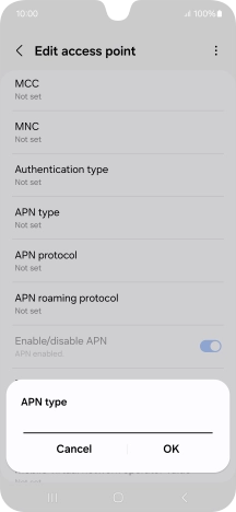 Key in mms and press OK. Key in mms and press OK.