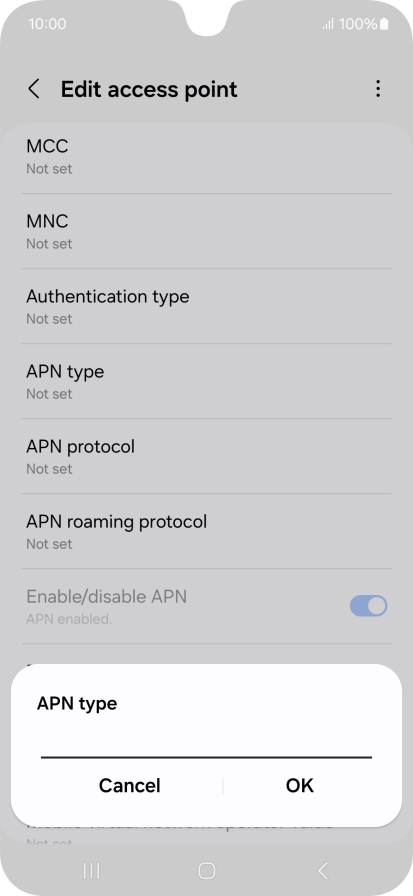 Key in mms and press OK. Key in mms and press OK.