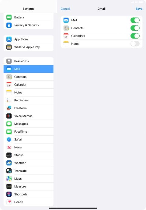 If this screen is displayed, you email account has been recognised and set up automatically. Follow the instructions on the screen to key in more information and finish setting up your tablet.