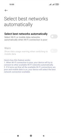 Press the indicator next to 