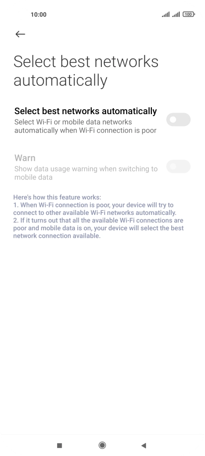 Press the indicator next to 
