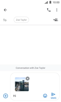 Press the send icon.
