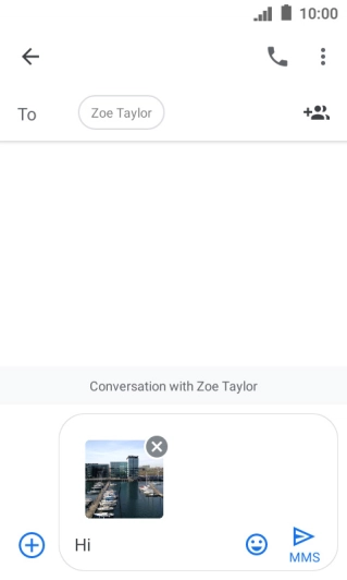 Press the send icon.
