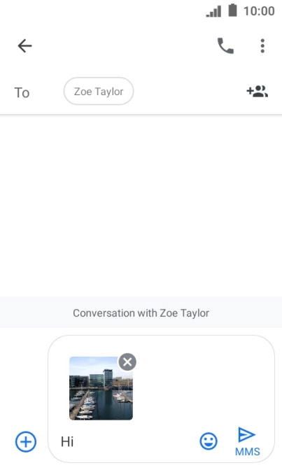 Press the send icon.