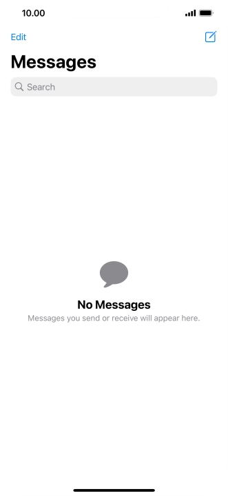 Press the new message icon. Press the new message icon.