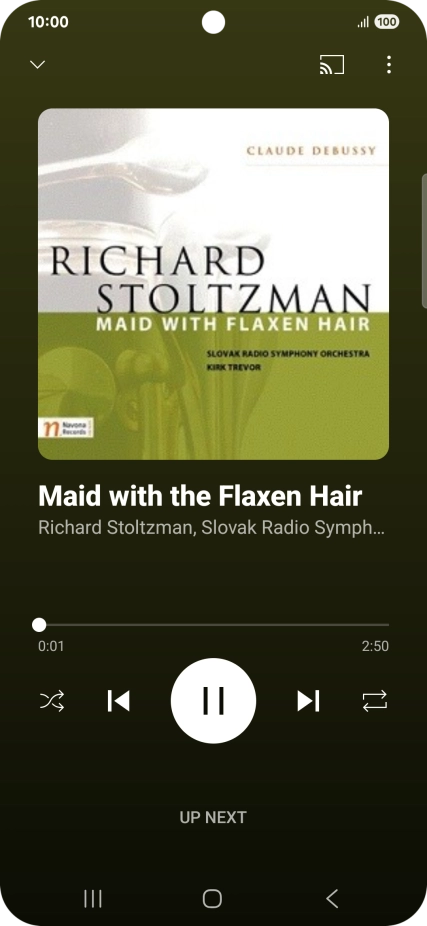 Press arrow right to go to the next audio file.