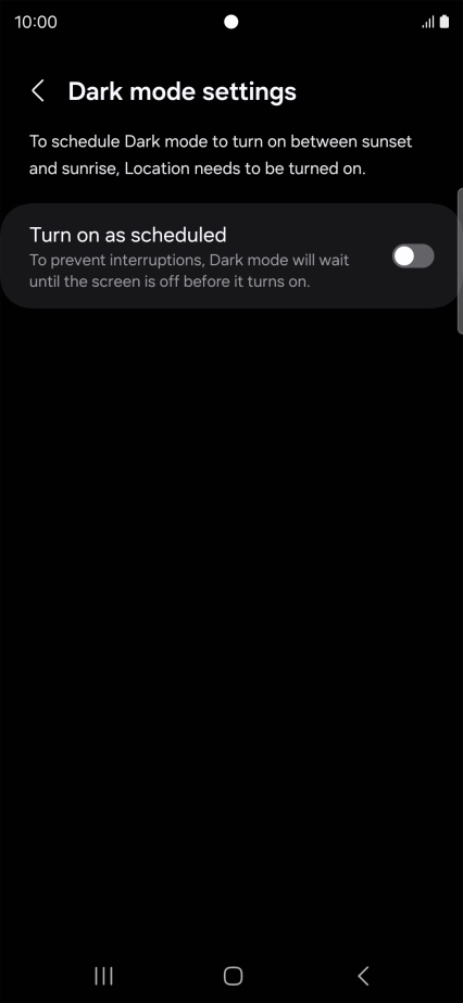 Press the indicator next to 