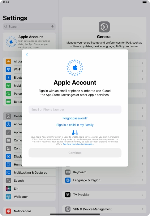 Press Email or Phone Number and key in the username for your Apple ID.