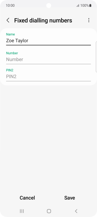 Press Number and key in the required phone number.