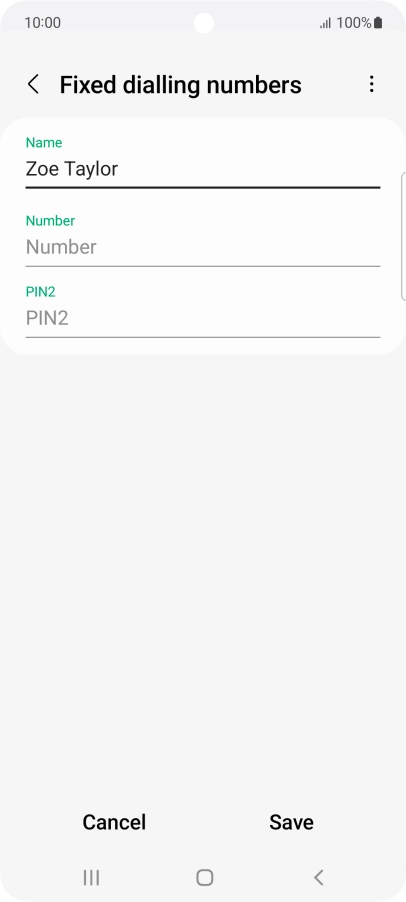 Press Number and key in the required phone number.