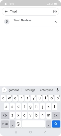 Press the required destination.