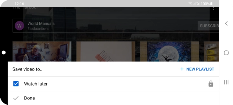 Press the required playlist.