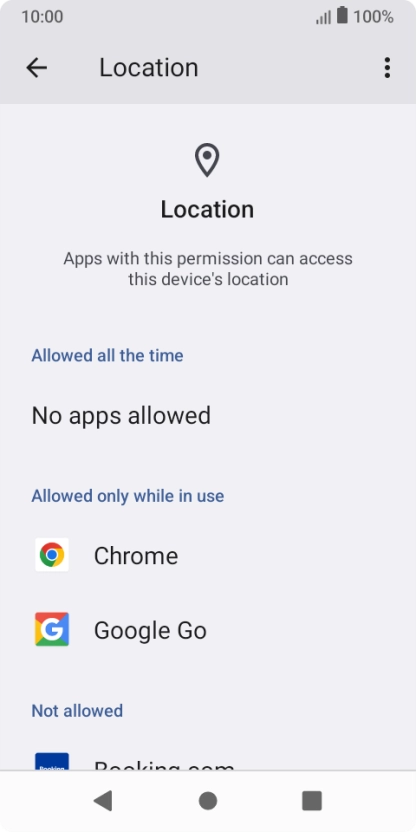 Press the required app.