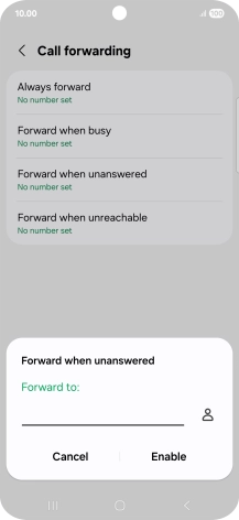 Key in +447836121121 and press Enable.