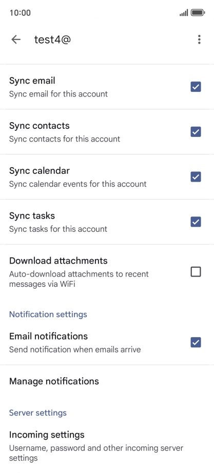Press the field next to 