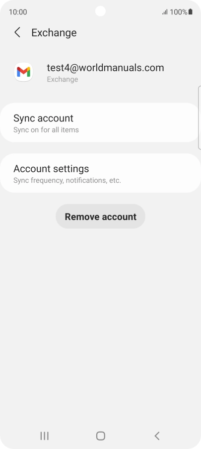 Press Account settings.