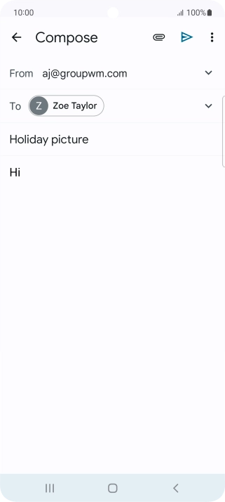 Write the required text and press the send icon.