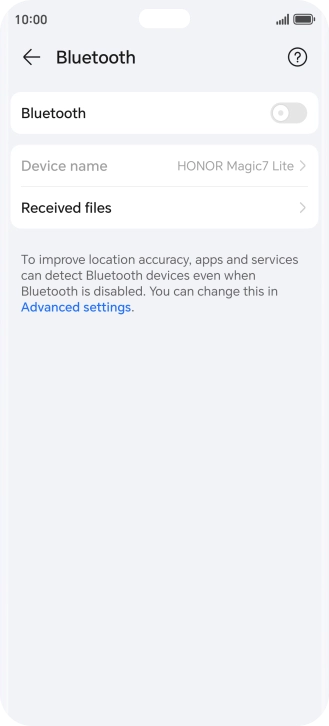 Press the indicator next to 