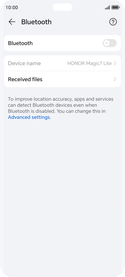 Press the indicator next to 