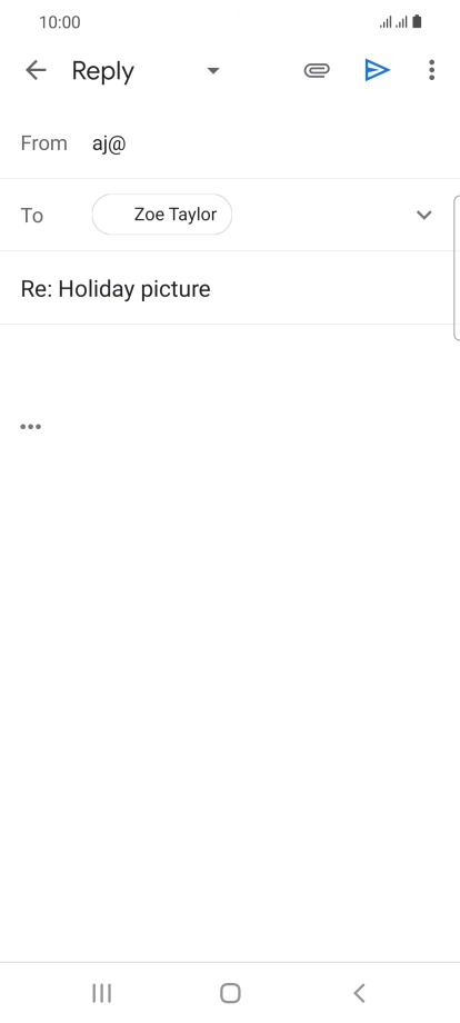 Press the text input field and key in the required text.